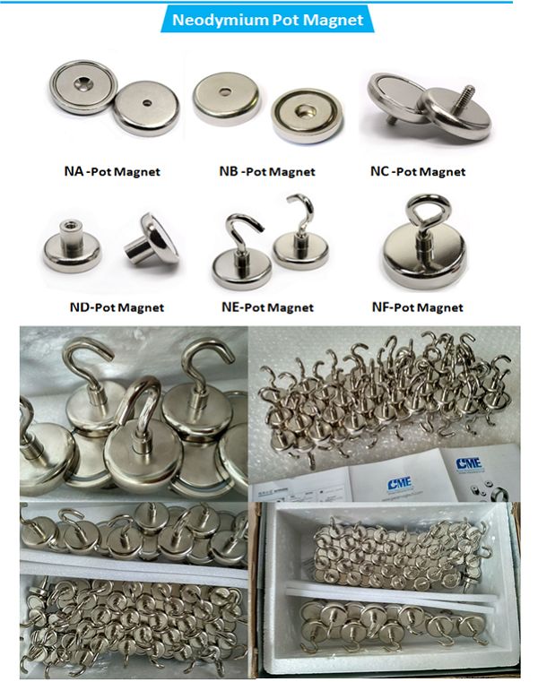 Strong Magnetic Hooks with Eyebolt or Eyelet