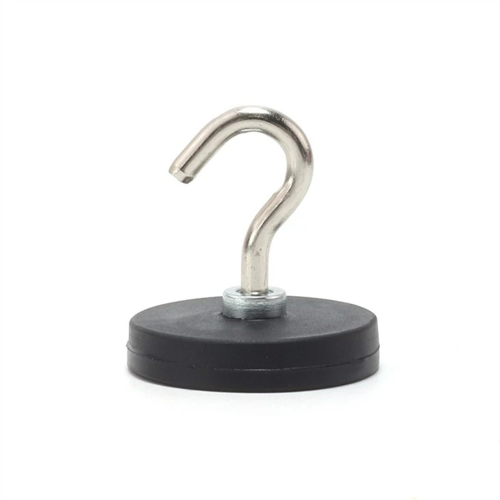 Rubber Coated Magnet With Hook